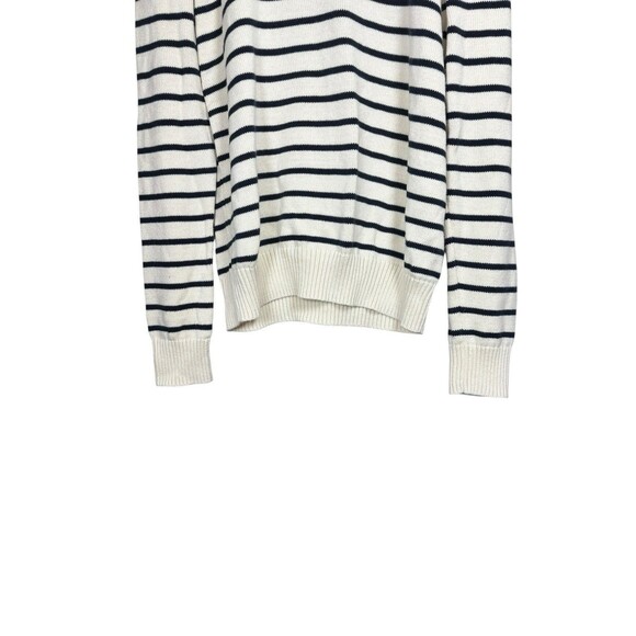American Eagle Men’s Striped Crewneck Sweater Medium Athletic Fit 100% Cotton - Picture 4 of 11
